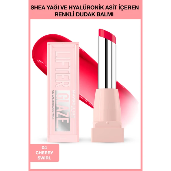 Maybelline New York Lifter Glaze Renkli Dudak Balmı - 04 Cherry Swirl ürün görseli 1