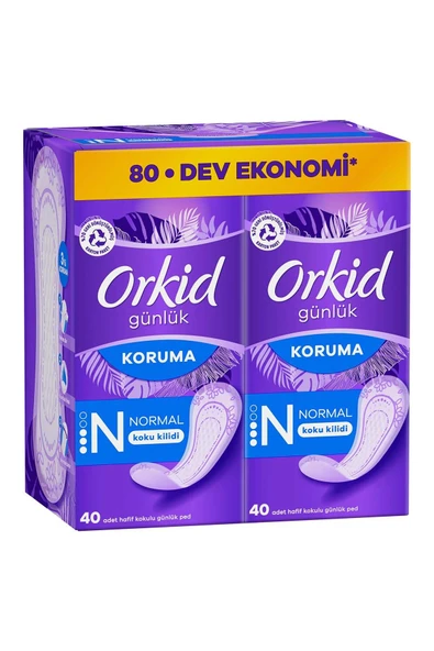 ORKİD Günlük Ped Normal Dev Ekonomi Paketi 80 Adet - Resim 2