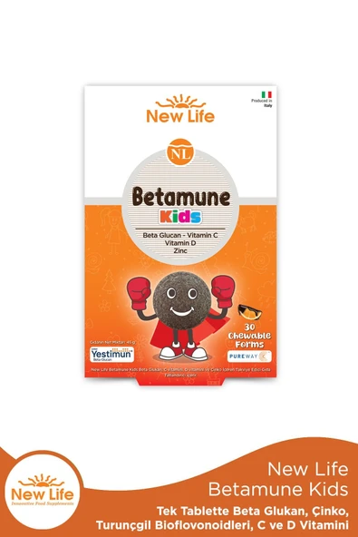 New Life Betamune Kids 30 Çiğneme Tableti ürün görseli 1