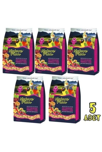 Nature Plan Paraket Yemi 800 gr x 5 Adet ürün görseli 1