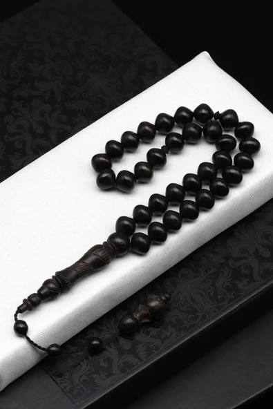 Abanoz Ağacı Tesbih 9 x 10 mm İstanbul Kesim ürün görseli 1