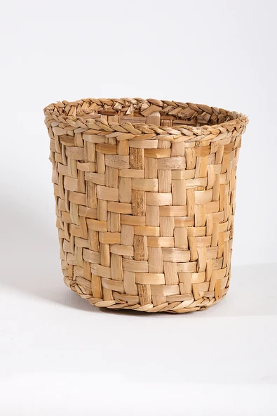 Kapalı Hasır Örgü Çiçek Saksısı H :26 cm ürün görseli 1