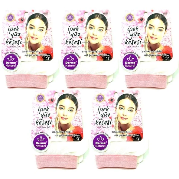 Derma Naturel İpek Yüz Kesesi MS-31 (5 Li Set) ürün görseli 1