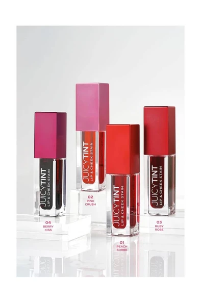 Golden Rose Juicy Tint Lip & Cheek Stain No: 01 Peach Sorbe - Ruj & Allık ürün görseli 1