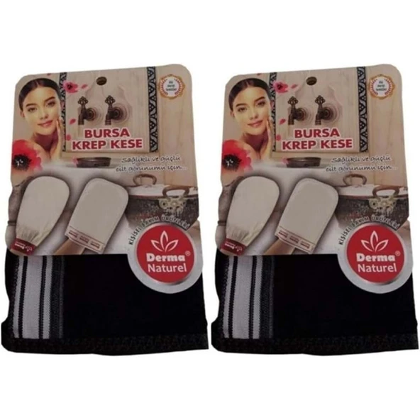 Derma Naturel Krep Kese - Siyah MS-28 (2 Li Set) ürün görseli 1