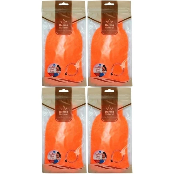 Derma Naturel Banyo Eldiveni Renkli MS-05 (4 Lü Set) ürün görseli 1