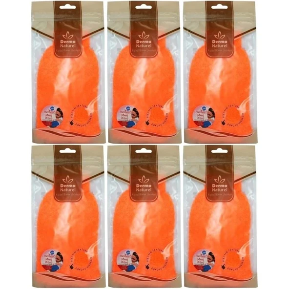 Derma Naturel Banyo Eldiveni Renkli MS-05 (6 Lı Set) ürün görseli 1