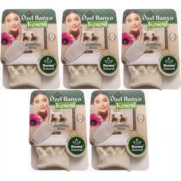 Derma Naturel Özel Banyo Kesesi MS-07 (5 Li Set) ürün görseli 1
