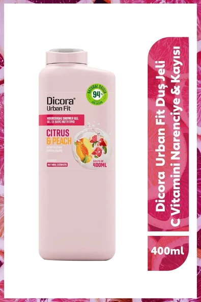 DICORA URBAN FIT Duş Jeli C Vitamini Narenciye & Kayısı 400 ml 8410262902103 ürün görseli 1