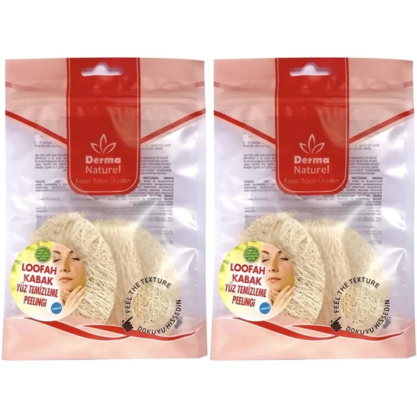 Derma Naturel Loofah Yüz Temizleme (Sivilce ve Siyah Noklar için) Peeling MS-06 (2 Li Set) ürün görseli 1