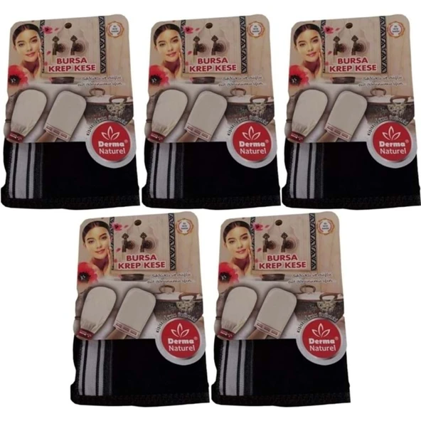 Derma Naturel Krep Kese - Siyah MS-28 (5 Li Set) ürün görseli 1