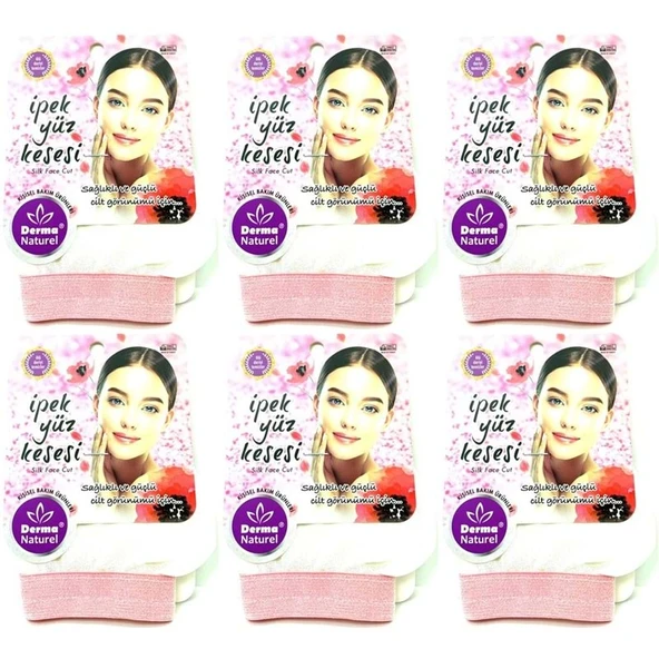 Derma Naturel İpek Yüz Kesesi MS-31 (6 Lı Set) ürün görseli 1