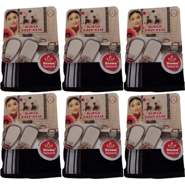 Derma Naturel Krep Kese - Siyah MS-28 (6 Lı Set) ürün görseli 1