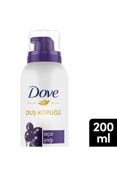 Dove Duş Köpüğü Açai Yağı Yoğun Köpük 200 ml X1 ürün görseli 1