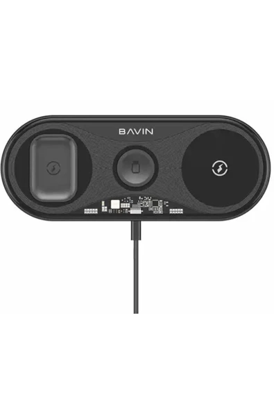 Apple iPhone Airpods Watch / Android 3-In-1 Uyumlu Kablosuz Wireless Şarjlı Standı ürün görseli 1