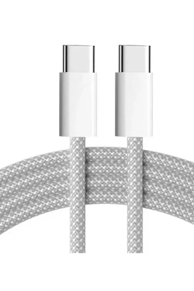 H11 Apple Iphone 15 Pro Max Uyumlu ( 15 Pro-15 Plus-15 ) Uyumlu Örgülü Şarj Data Kablosu Hızlı 1 Metre ürün görseli 1