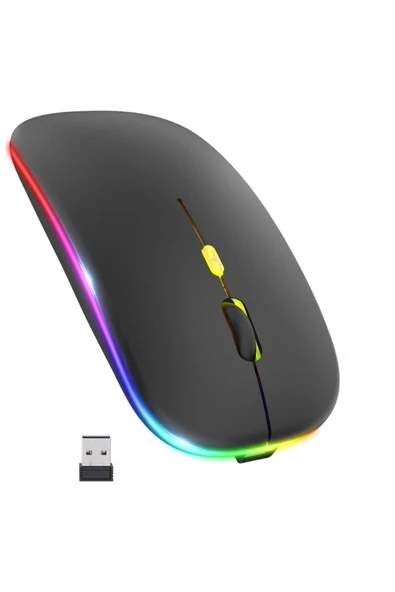 Concorde Gökkuşağı Kablosuz Rgb Ledli Şarjlı 2.4ghz Wireless Mouse ürün görseli 1