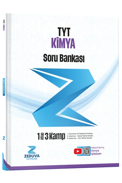 Zeduva Yayınları Meschemy Kimya TYT Kimya 1 Kitap 3 Kamp Soru Bankası ürün görseli 1
