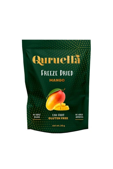 Quruella Freeze Dried Mango - Dondurularak Kurutulmuş Meyve - Freeze Dry Meyve kurusu 20gr ürün görseli 1