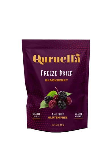 Quruella Freeze Dried Böğürtlen - Dondurularak Kurutulmuş Meyve - Freeze Dry Meyve Kurusu 20gr. ürün görseli 1