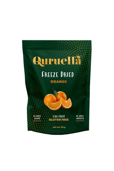 Quruella Freeze Dried Portakal - Dondurularak Kurutulmuş Meyve - Freeze Dry Meyve Kurusu 20gr. ürün görseli 1
