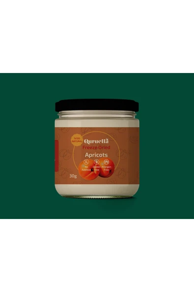 Quruella Freeze Dried KAYISI 30gr. Dondurularak kurutulmuş meyve ürün görseli 1