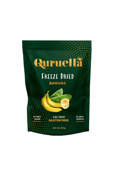 Quruella Freeze Dried Muz - Dondurularak Kurutulmuş Meyve - Freeze Dry Meyve 20gr. ürün görseli 1