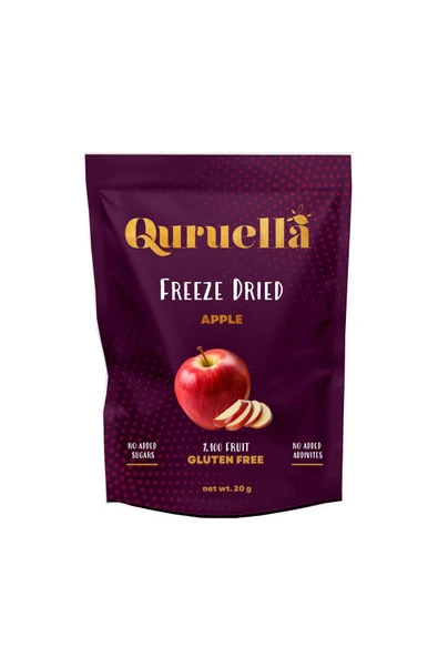 Quruella Freeze Dried Elma - Dondurularak Kurutulmuş Meyve - Freeze Dry Meyve Kurusu 20 gr. ürün görseli 1