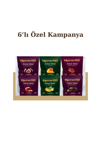 Quruella Freeze Dried Kuru Meyve 6'lı Tanışma Paketi ürün görseli 1