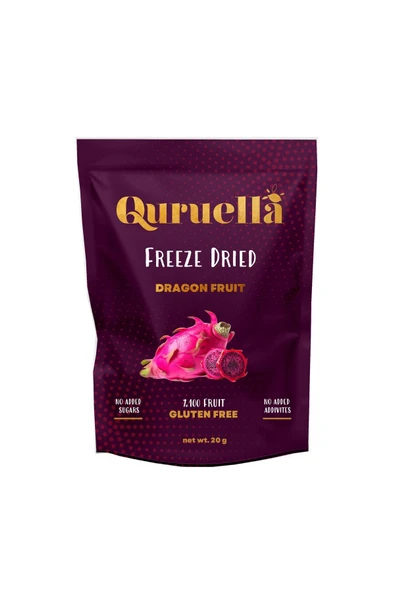 Quruella Freeze Dried Ejder Meyvesi - dondurularak Kurutulmuş Meyve - Freeze Dry Meyve Kurusu 20gr. ürün görseli 1