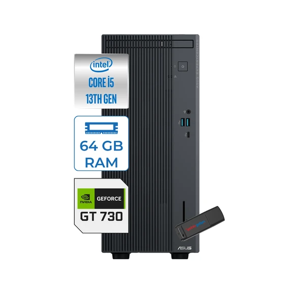 Asus Expertcenter P500MV Intel Core İ5-13420H 64GB Ddr5 512GB SSD Freedos 4GB/GT730 Minitower Masaüstü Bilgisayar WD5136216512B0DF22+Zettausbbellek ürün görseli 1