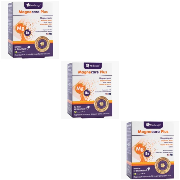 Medicago Magnecare Plus 60 Tablet 3 Al 2 Öde ürün görseli 1