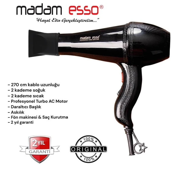 MADAMESSO Mdm-9600 Profesyonel Fön Makinesi & Saç Kurutma Makinesi ürün görseli 1