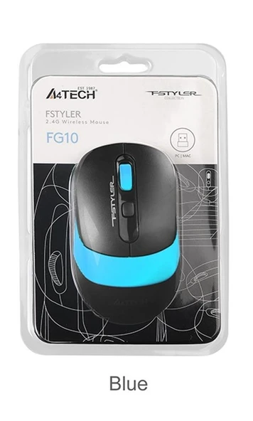 A4 Tech Fg10 Mavi Nano Kablosuz Optik 2000 Dpı Mouse ürün görseli 1