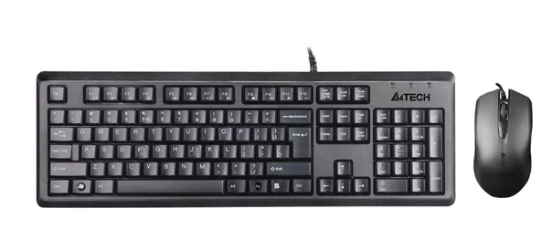 A4 Tech Kr-9276 Q Usb Fn Multimedya Klavye+Optik Kablolu Mouse Set ürün görseli 1