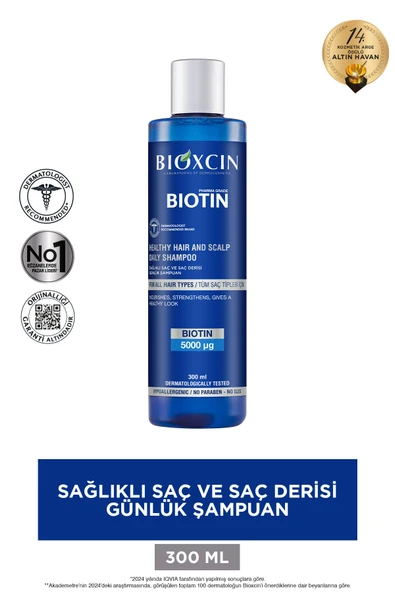 Bioxcin Biotin Şampuan 300 ml Tüm Saç Tipleri İçin ürün görseli 1