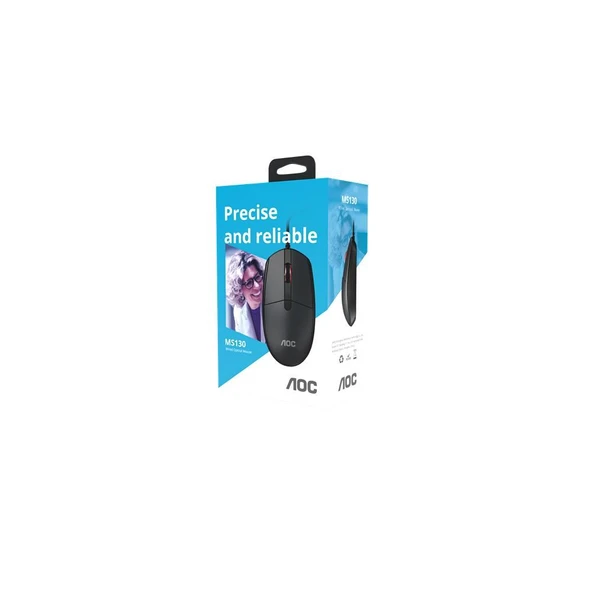AOC MS130B-LA Kablolu Ofis Mouse ürün görseli 1