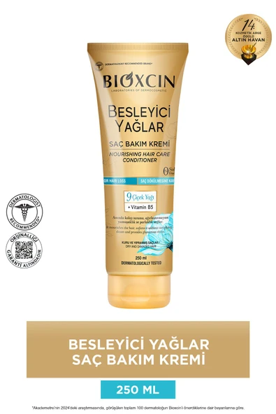 Bioxcin Besleyici Yağlar Bakım Saç Kremi 250 ml Sülfatsız, Kuru ve Yıpranmış Saçlar, Dökülme Karşıtı, Onarım ürün görseli 1