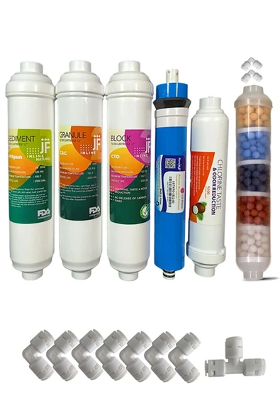 Jammy Filter Marka Inline Kapalı Kasa 6'lı Lg Membranlı Filtre Seti ürün görseli 1