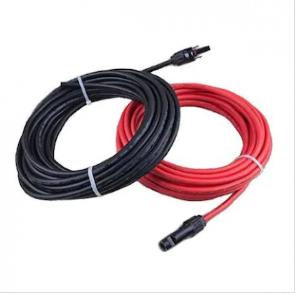 URETECH MC4 KONNEKTÖRLÜ 4mm SOLAR KABLO TOPLAM 30 METRE 15 METRE KIRMIZI 15 METRE SİYAH ürün görseli 1