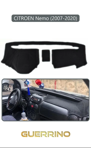 NEYA  CITROEN Nemo (2007-2020)TORPİDO KORUMA HALISI GRİ KENAR ürün görseli 1