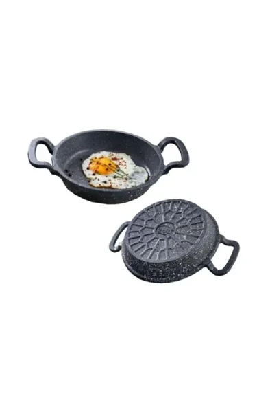 EDA COOKWARE ASYA DÖKÜM SAHAN 18 CM GRİ YUVARLAK ZK-961 - Resim 3