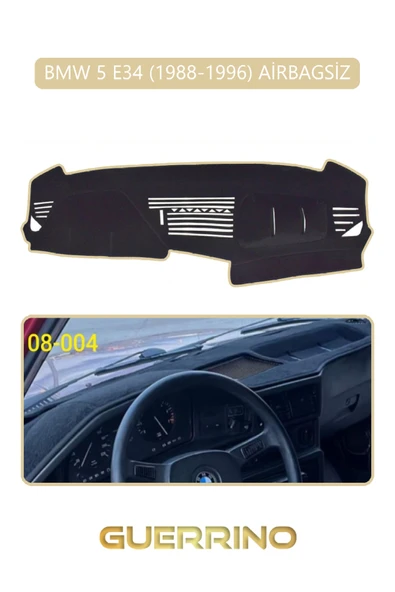 NEYA  BMW 5 E34 1988-1996 AİRBAGSİZTORPİDO KORUMA HALISI BEJ KENAR ürün görseli 1