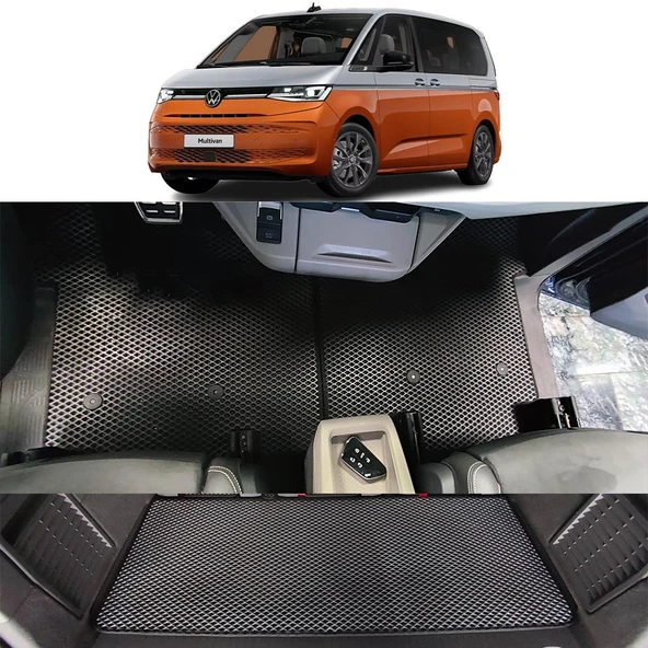 Bod Volkswagen Multivan 3D Havuzlu Paspas ve Bagaj Havuzu Seti 2024-Sonrası eHybrid ürün görseli 1
