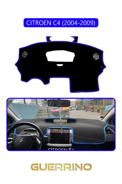 NEYA  CITROEN C4 2004-2009TORPİDO KORUMA HALISI MAVİ KENAR ürün görseli 1