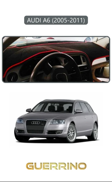 NEYA  AUDI A6 (2005-2011) TORPİDO KORUMA HALISI GRİ KENAR ürün görseli 1