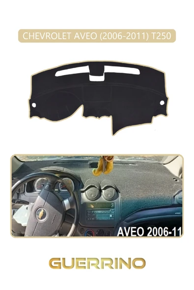 NEYA  CHEVROLET AVEO 2006-2011 T250TORPİDO KORUMA HALISI BEJ KENAR ürün görseli 1