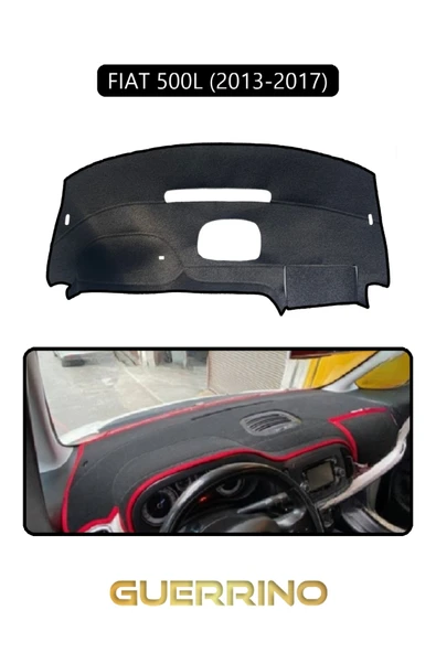 NEYA  FIAT 500L 2013-2017 Modellerine UygunTORPİDO KORUMA HALISI SİYAH KENAR ürün görseli 1