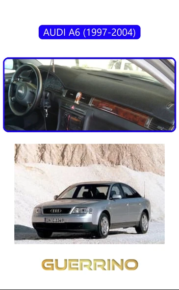 NEYA  AUDI A6 (1997-2004)TORPİDO KORUMA HALISI MAVİ KENAR ürün görseli 1