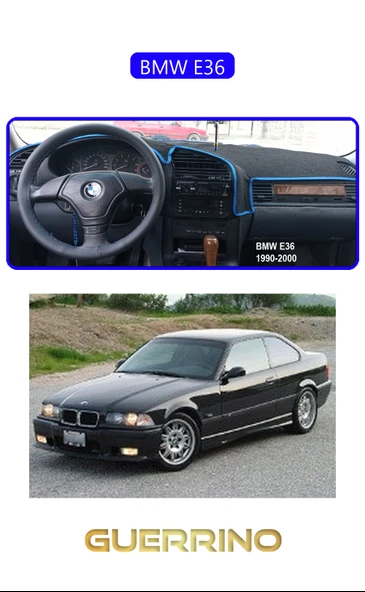 NEYA  BMW E36TORPİDO KORUMA HALISI MAVİ KENAR ürün görseli 1